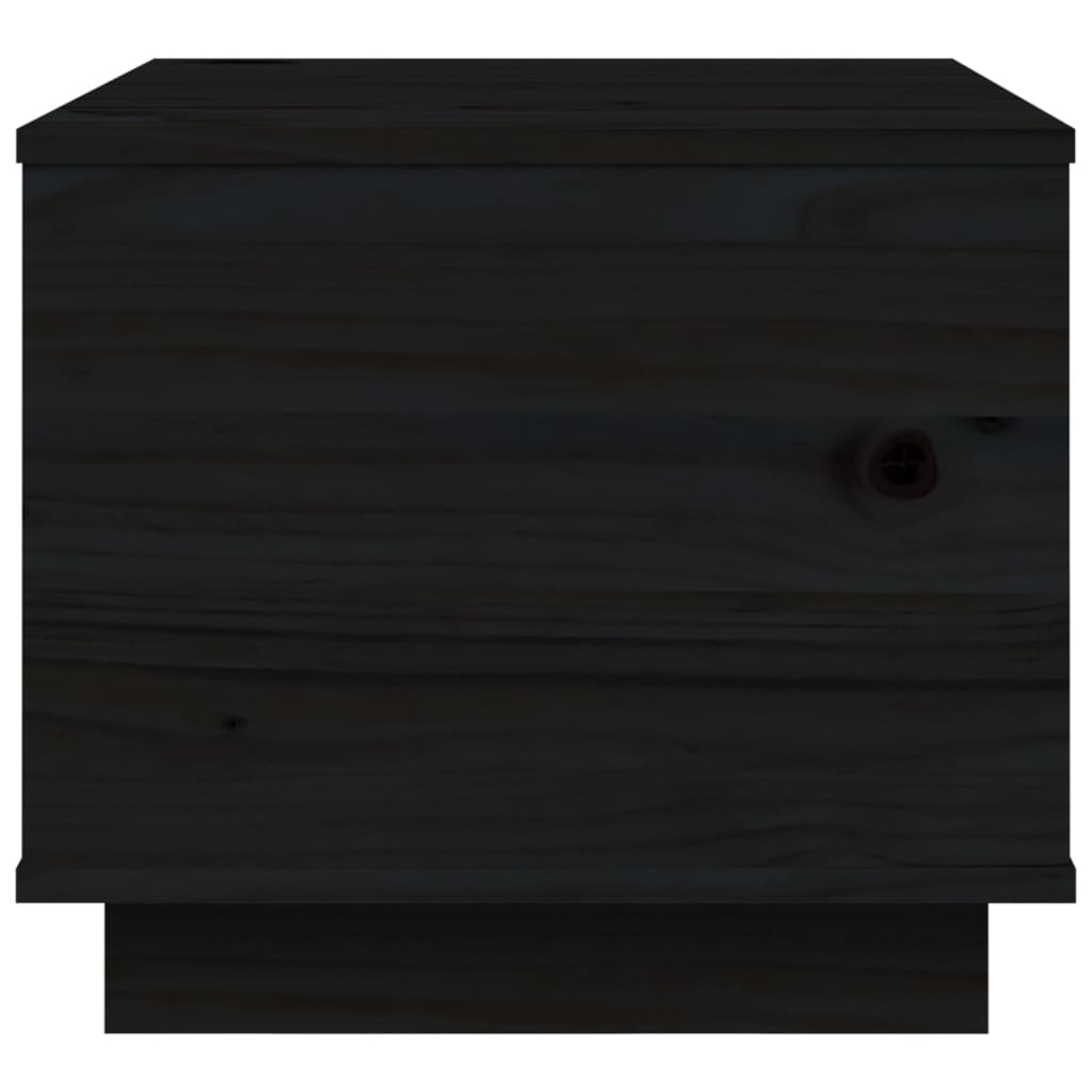 Tavolino da Salotto Nero 40x50x35 cm Legno Massello di Pino - homemem39