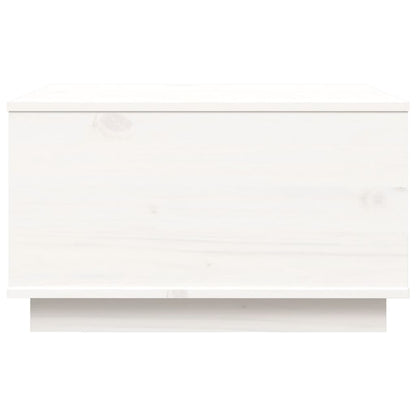 Tavolino da Salotto Bianco 60x50x35 cm Legno Massello di Pino - homemem39