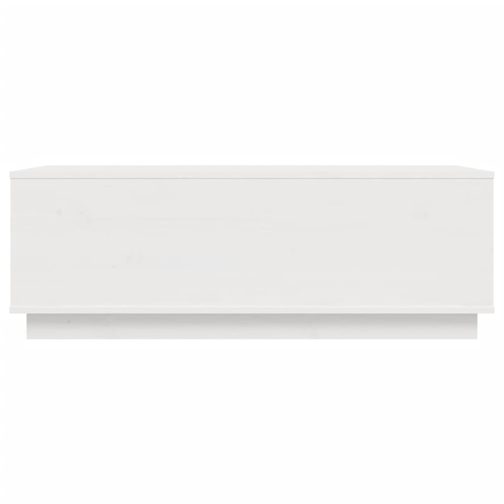 Tavolino da Salotto Bianco 100x50x35 cm Legno Massello di Pino - homemem39