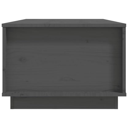 Tavolino da Salotto Grigio 100x50x35 cm Legno Massello di Pino - homemem39