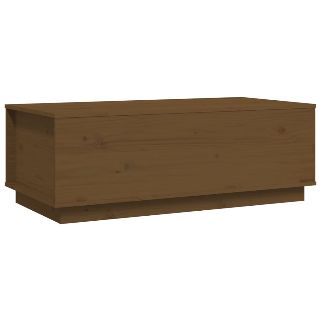 Tavolino da Salotto Miele 100x50x35 cm Legno Massello di Pino - homemem39