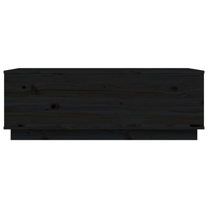 Tavolino da Salotto Nero 100x50x35 cm Legno Massello di Pino - homemem39