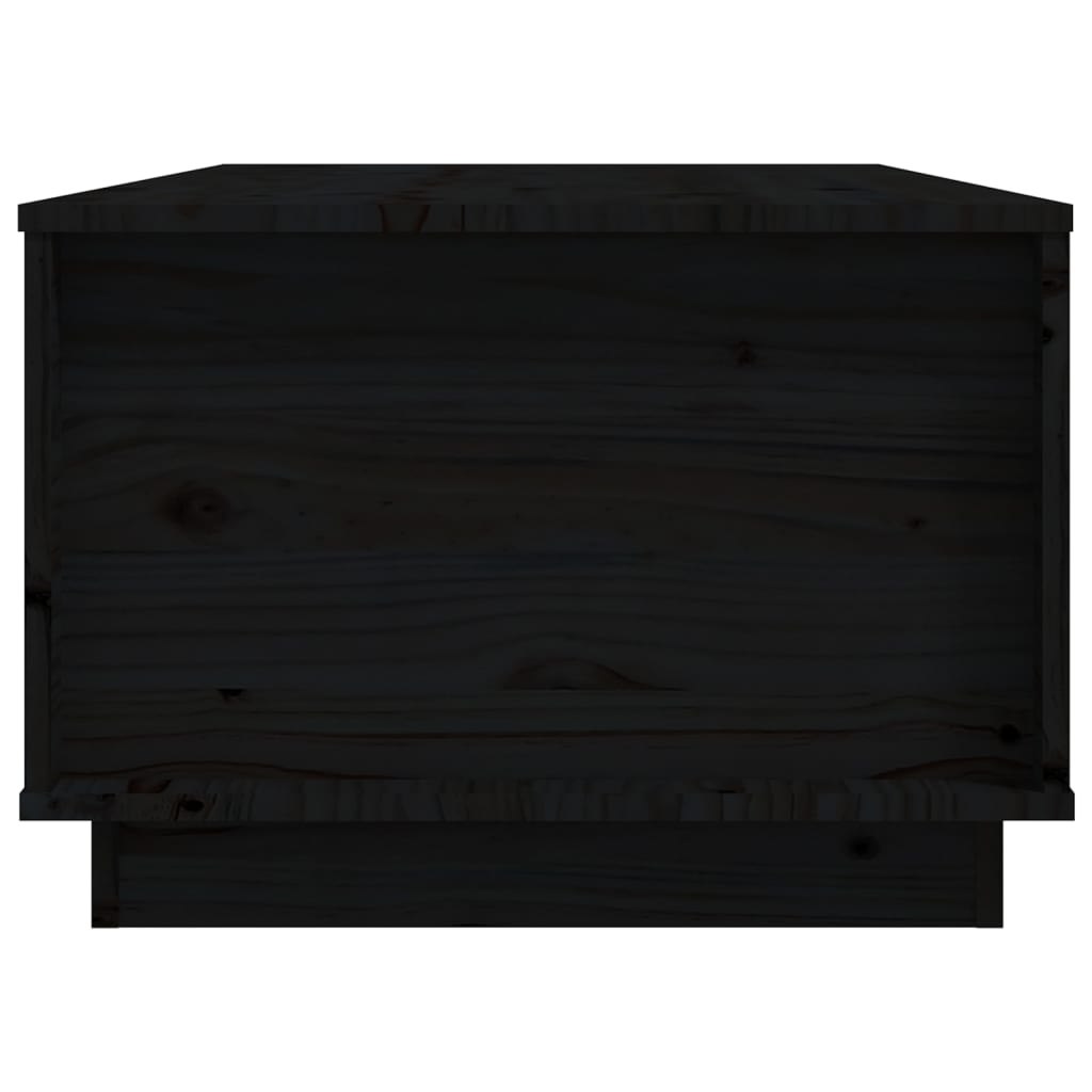 Tavolino da Salotto Nero 100x50x35 cm Legno Massello di Pino - homemem39