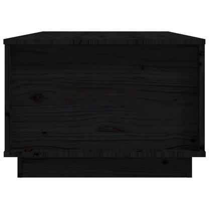 Tavolino da Salotto Nero 100x50x35 cm Legno Massello di Pino - homemem39