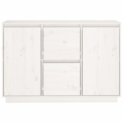 Credenza Bianca 111x34x75 cm in Legno Massello di Pino - homemem39