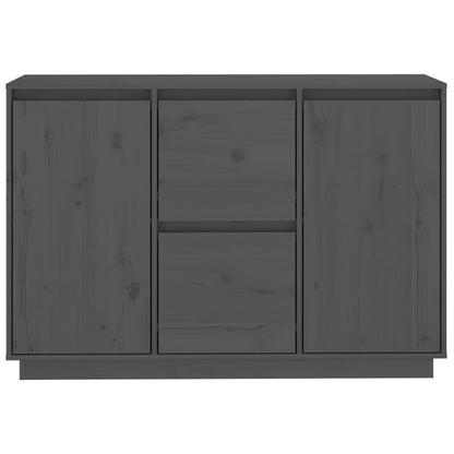 Credenza Grigia 111x34x75 cm in Legno Massello di Pino - homemem39