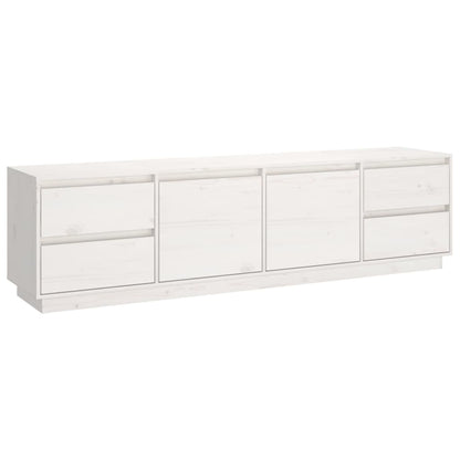 Mobile Porta TV Bianco 176x37x47,5 cm in Legno Massello di Pino - homemem39