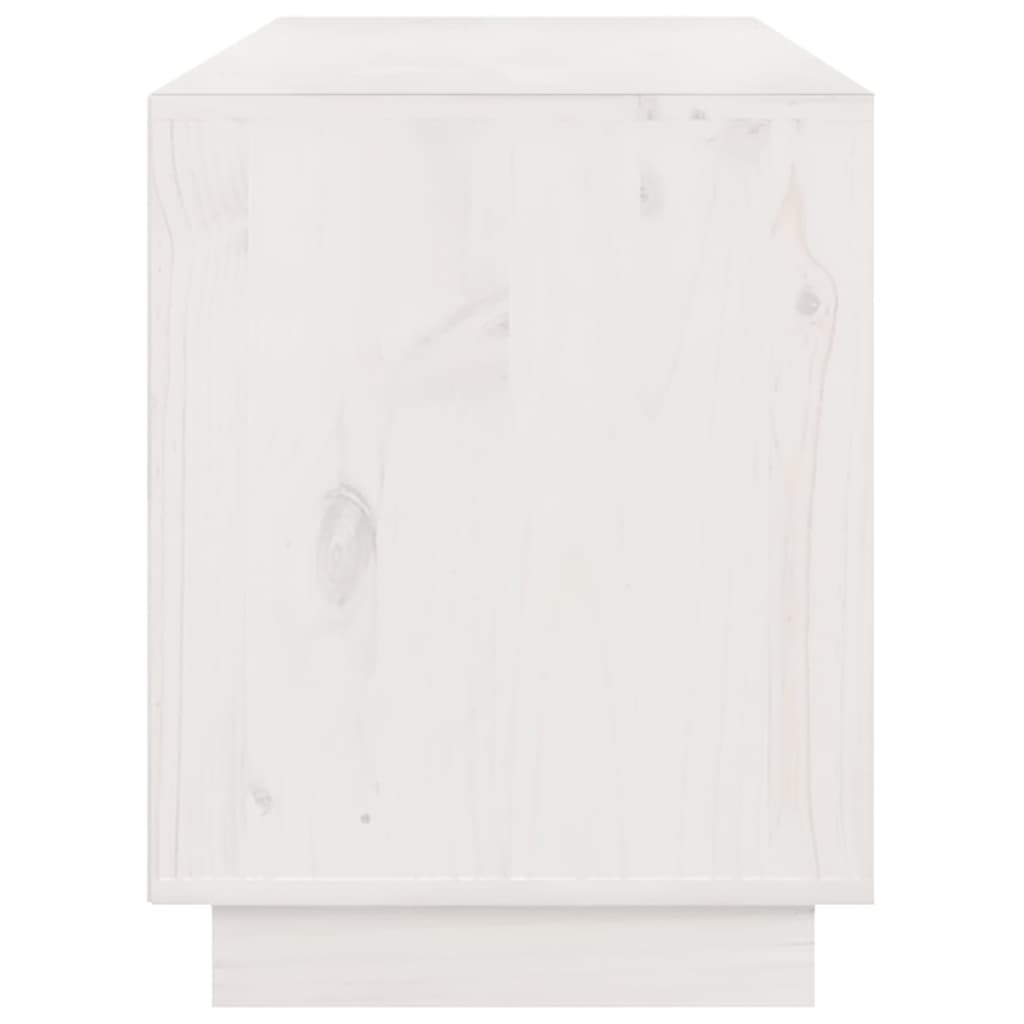 Mobile Porta TV Bianco 176x37x47,5 cm in Legno Massello di Pino - homemem39