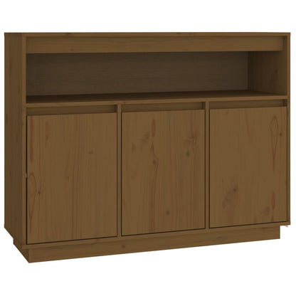 Credenza Marrone Miele 104,5x34x80 cm in Legno Massello di Pino - homemem39