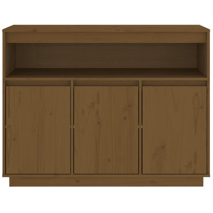 Credenza Marrone Miele 104,5x34x80 cm in Legno Massello di Pino - homemem39