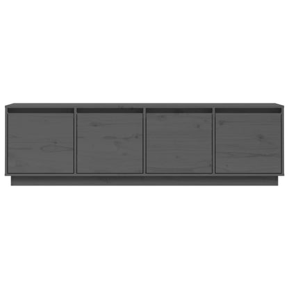 Mobile Porta TV Grigio 156x37x45 cm in Legno Massello di Pino - homemem39