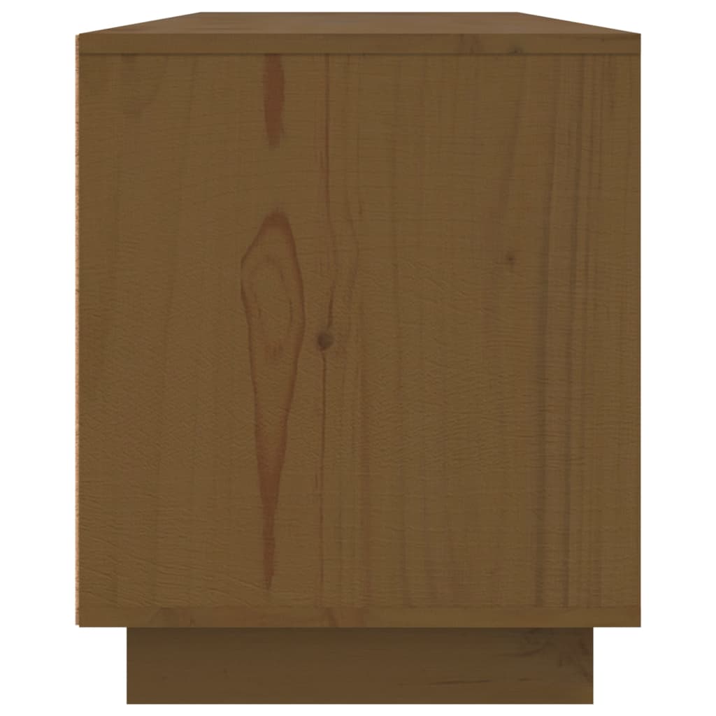 Mobile Porta TV Miele 156x37x45 cm in Legno Massello di Pino - homemem39