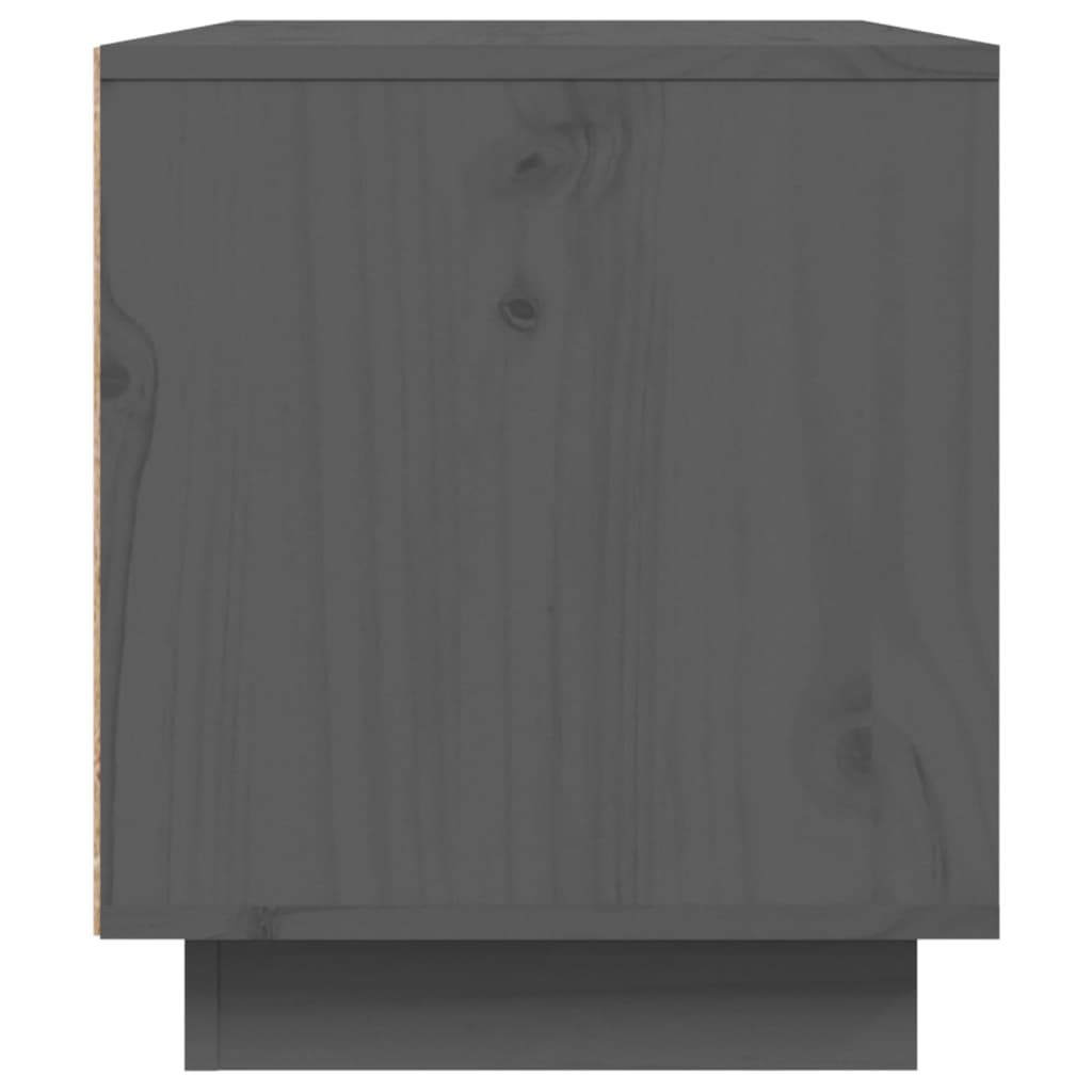 Mobile Porta TV Grigio 80x35x40,5 cm in Legno Massello di Pino - homemem39