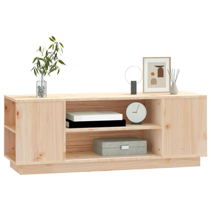 Mobile Porta TV 110x35x40,5 cm in Legno Massello di Pino - homemem39