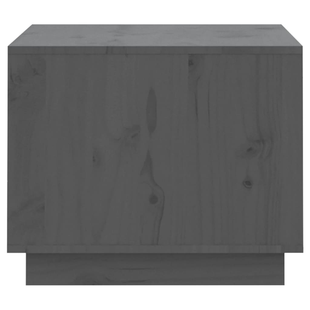 Tavolino da Salotto Grigio 120x50x40,5cm Legno Massello di Pino - homemem39