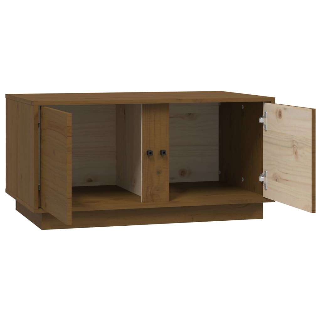 Tavolino da Salotto Miele 80x50x40 cm Legno Massello di Pino - homemem39