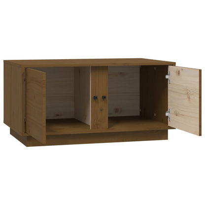 Tavolino da Salotto Miele 80x50x40 cm Legno Massello di Pino - homemem39