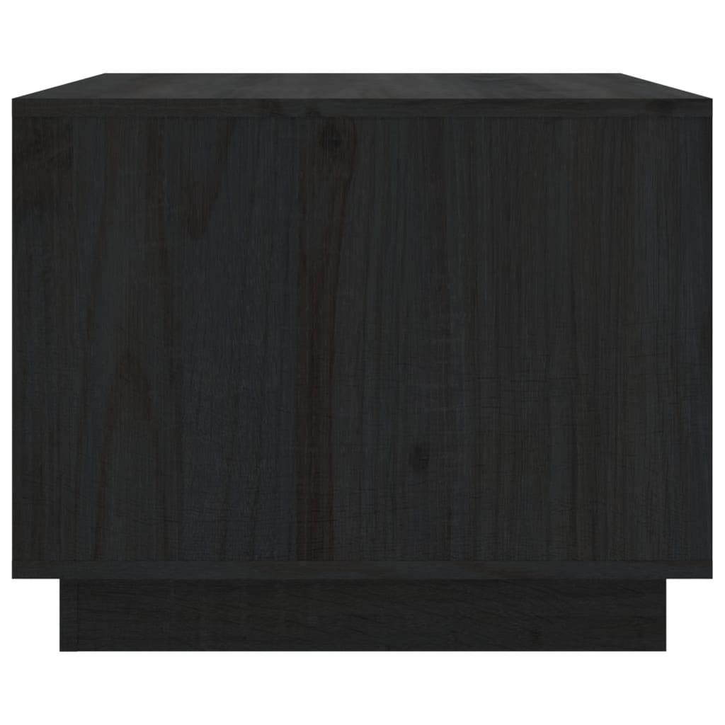 Tavolino da Salotto Nero 80x50x40 cm Legno Massello di Pino - homemem39