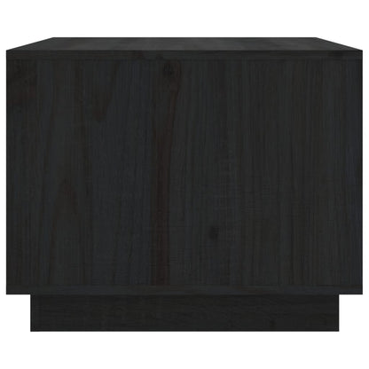 Tavolino da Salotto Nero 80x50x40 cm Legno Massello di Pino - homemem39