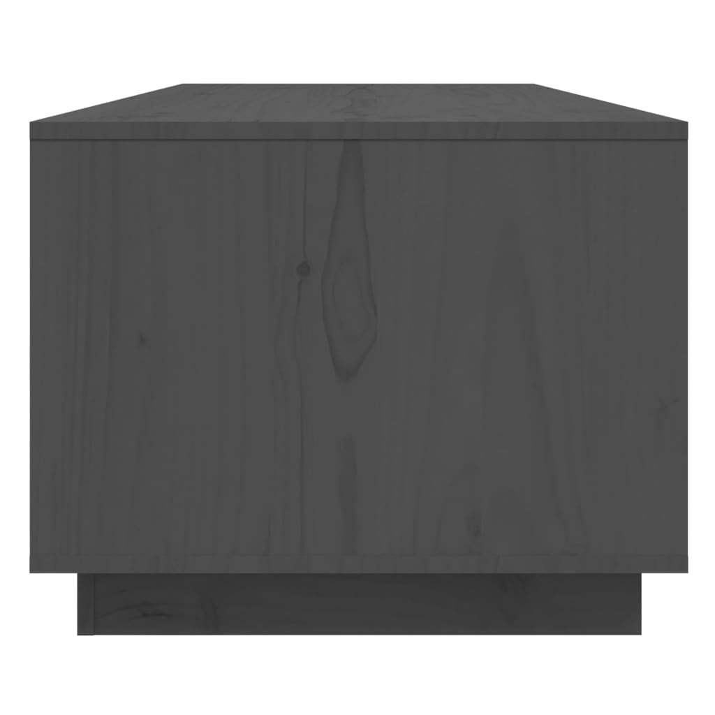 Tavolino da Salotto Grigio 110x50x40 cm Legno Massello di Pino - homemem39