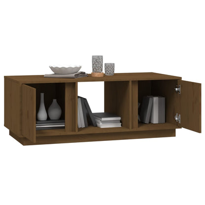 Tavolino da Salotto Miele 110x50x40 cm Legno Massello di Pino - homemem39