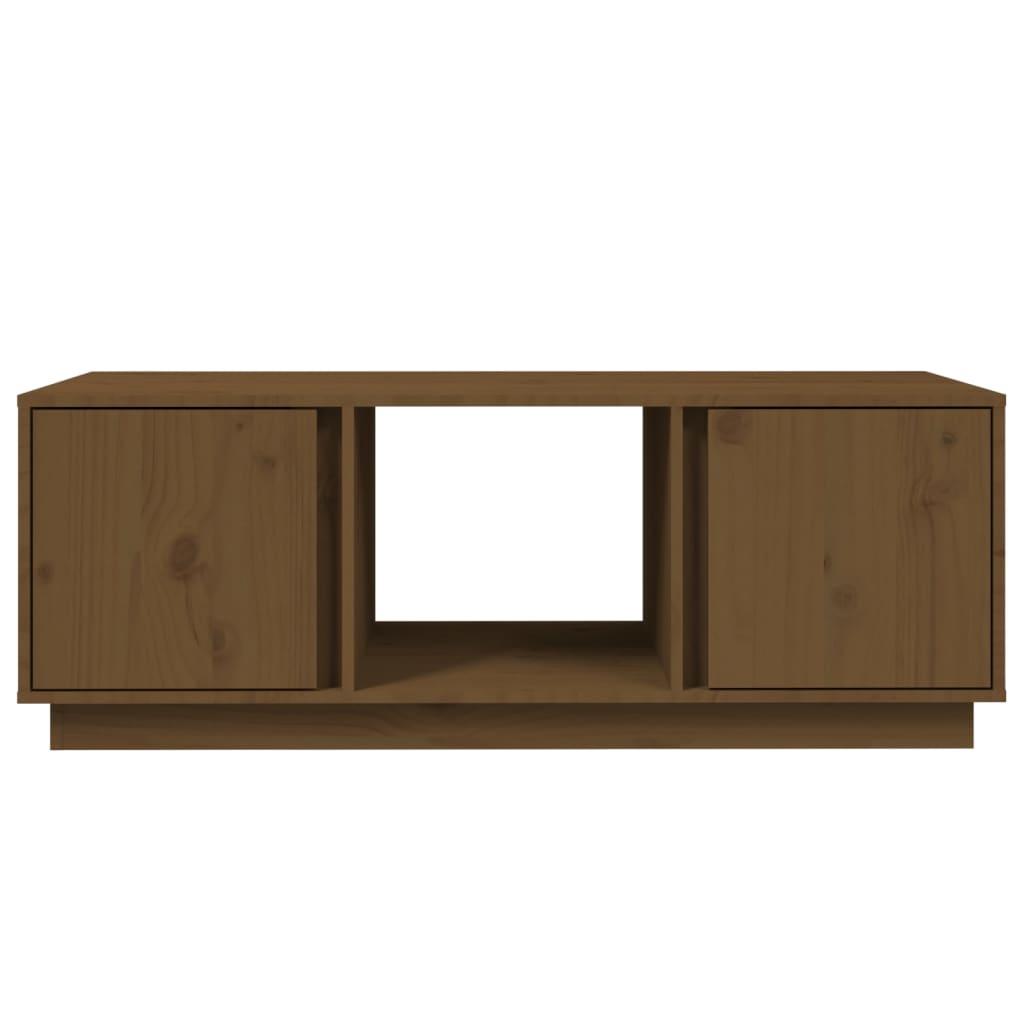 Tavolino da Salotto Miele 110x50x40 cm Legno Massello di Pino - homemem39