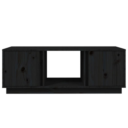 Tavolino da Salotto Nero 110x50x40 cm Legno Massello di Pino - homemem39