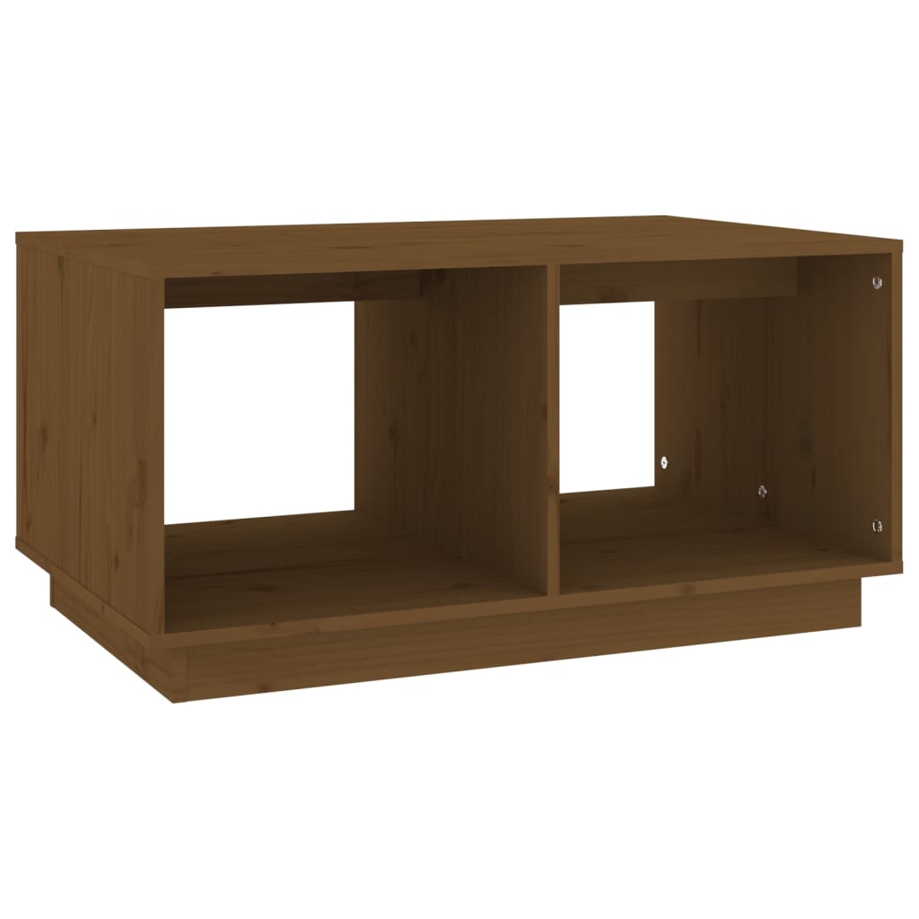 Tavolino da Salotto Miele 80x50x40 cm Legno Massello di Pino - homemem39