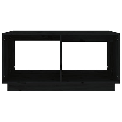 Tavolino da Salotto Nero 80x50x40 cm Legno Massello di Pino - homemem39