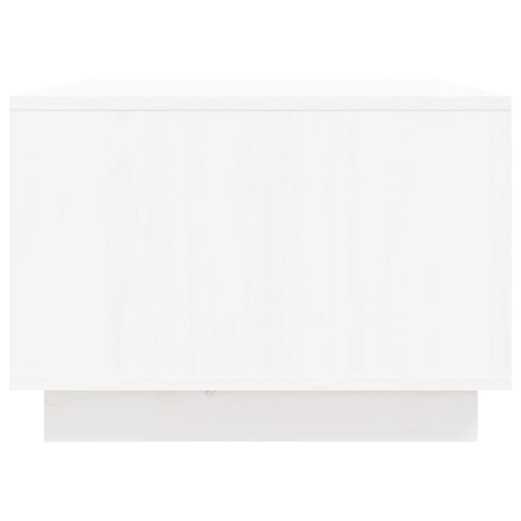 Tavolino da Salotto Bianco 80x50x35 cm Legno Massello di Pino - homemem39
