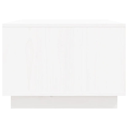 Tavolino da Salotto Bianco 80x50x35 cm Legno Massello di Pino - homemem39