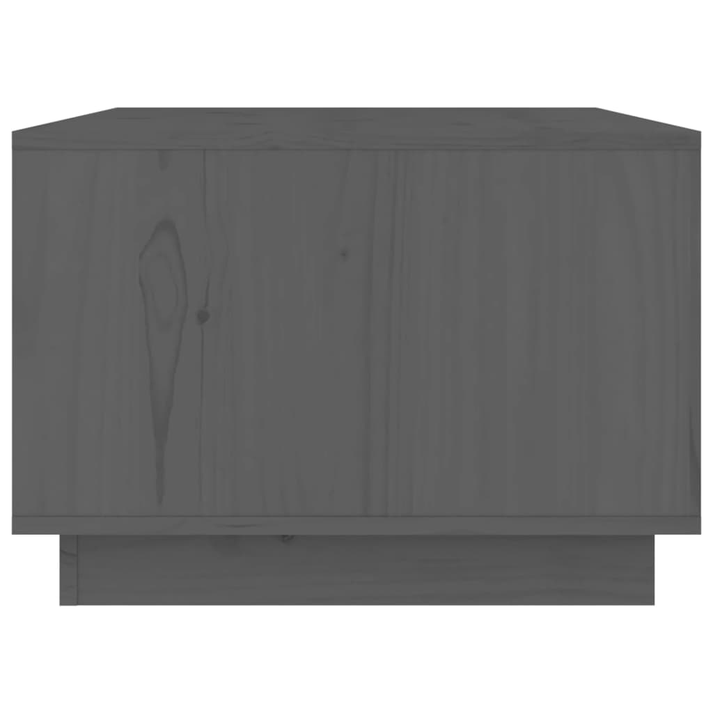 Tavolino da Salotto Grigio 80x50x35 cm Legno Massello di Pino - homemem39