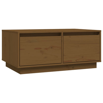 Tavolino da Salotto Miele 80x50x35 cm Legno Massello di Pino - homemem39