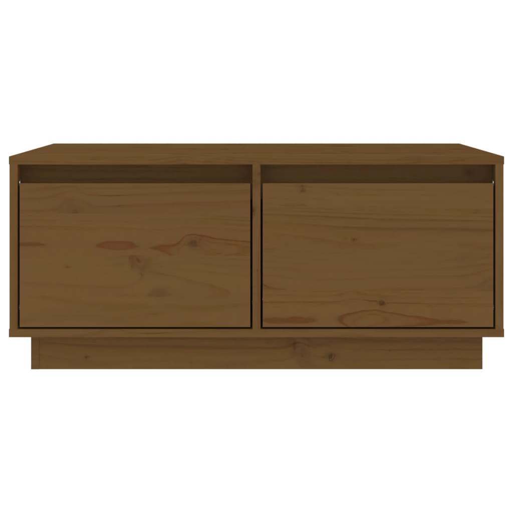 Tavolino da Salotto Miele 80x50x35 cm Legno Massello di Pino - homemem39