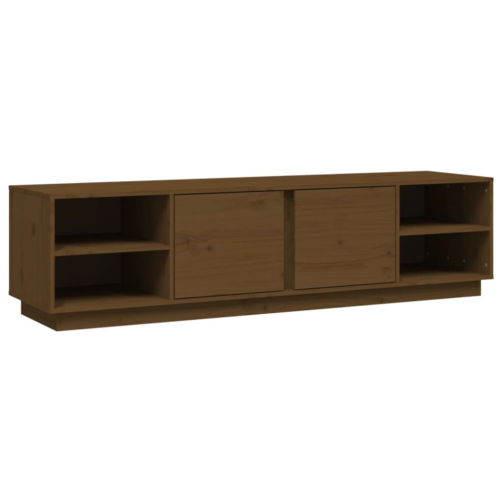 Mobile Porta TV Miele 156x40x40 cm in Legno Massello di Pino - homemem39