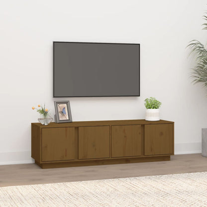 Mobile Porta TV Miele 140x40x40 cm in Legno Massello di Pino - homemem39