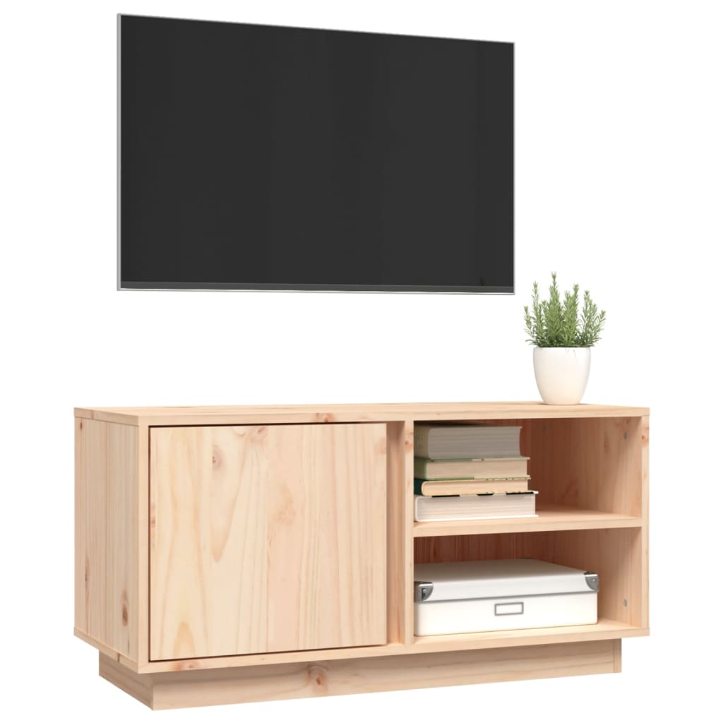 Mobile Porta TV 80x35x40,5 cm in Legno Massello di Pino - homemem39