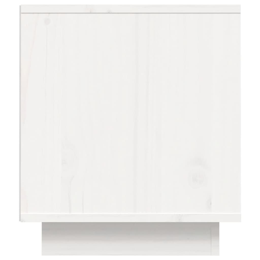 Mobile Porta TV Bianco 80x35x40,5 cm in Legno Massello di Pino - homemem39