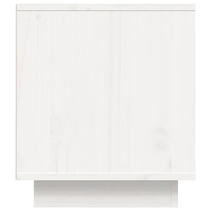 Mobile Porta TV Bianco 80x35x40,5 cm in Legno Massello di Pino - homemem39