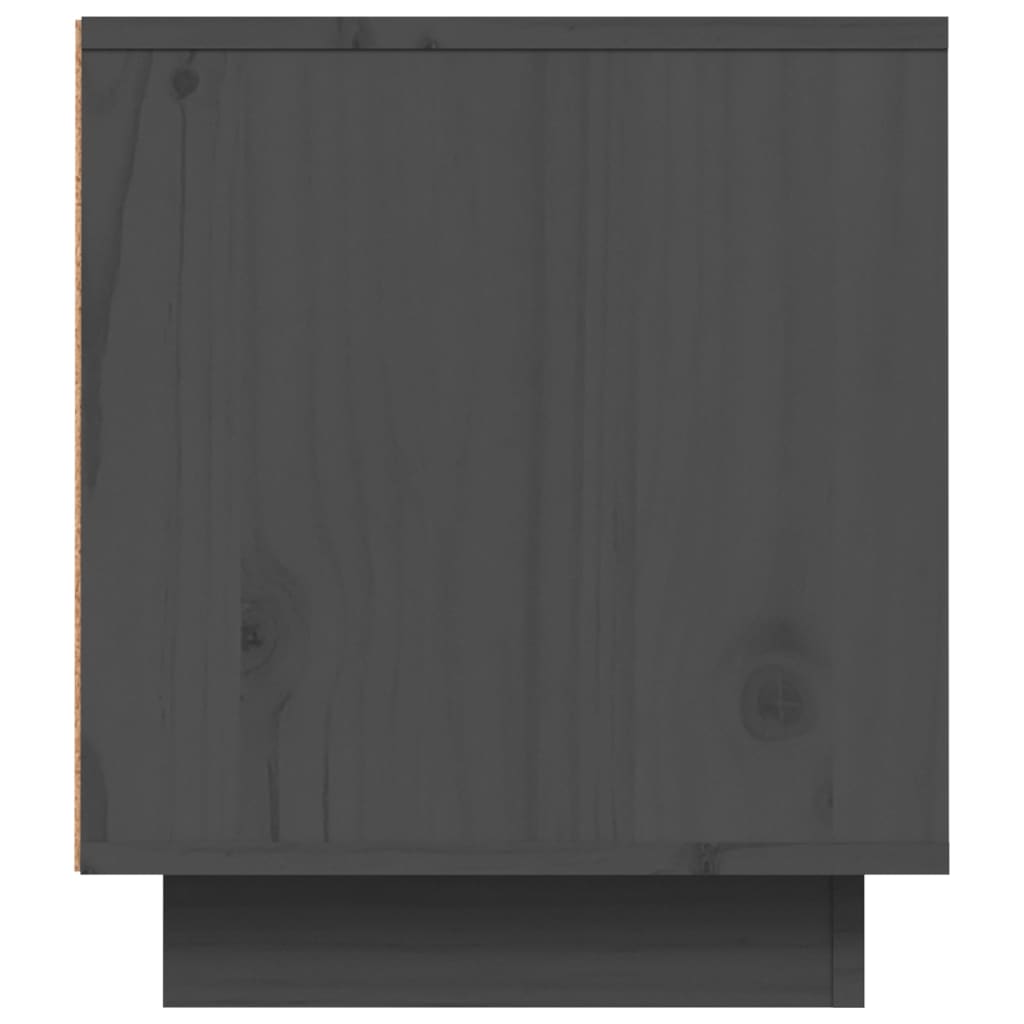 Mobile Porta TV Grigio 80x35x40,5 cm in Legno Massello di Pino - homemem39