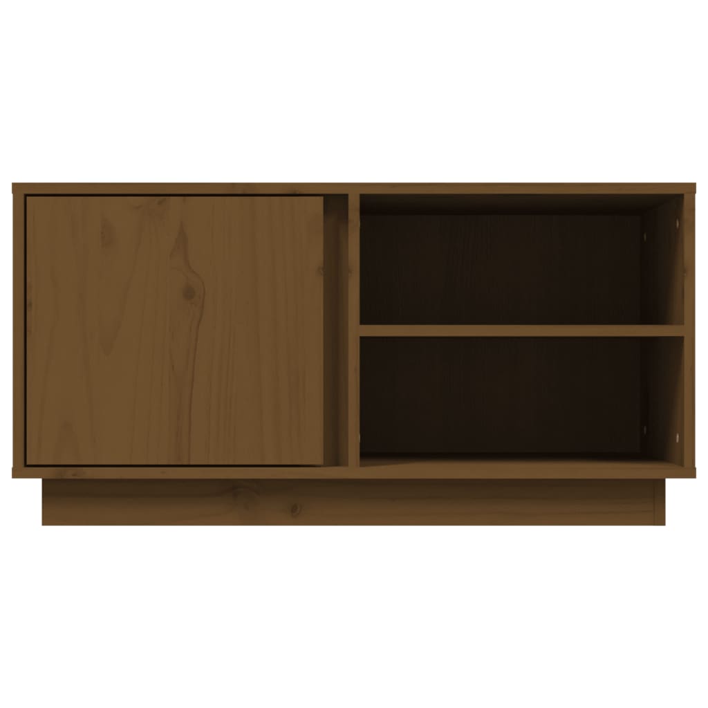 Mobile Porta TV Miele 80x35x40,5 cm in Legno Massello di Pino - homemem39