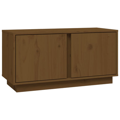 Mobile Porta TV Miele 80x35x40,5 cm in Legno Massello di Pino - homemem39