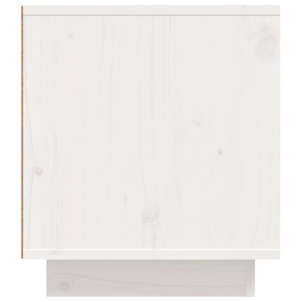 Mobile Porta TV Bianco 110x35x40,5 cm in Legno Massello di Pino - homemem39