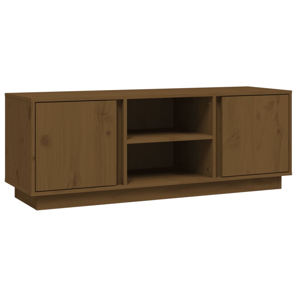 Mobile Porta TV Miele 110x35x40,5 cm in Legno Massello di Pino - homemem39