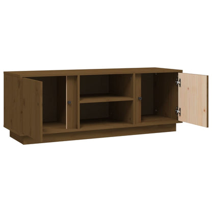 Mobile Porta TV Miele 110x35x40,5 cm in Legno Massello di Pino - homemem39