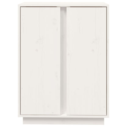 Credenza Bianca 60x35x80 cm in Legno Massello di Pino - homemem39