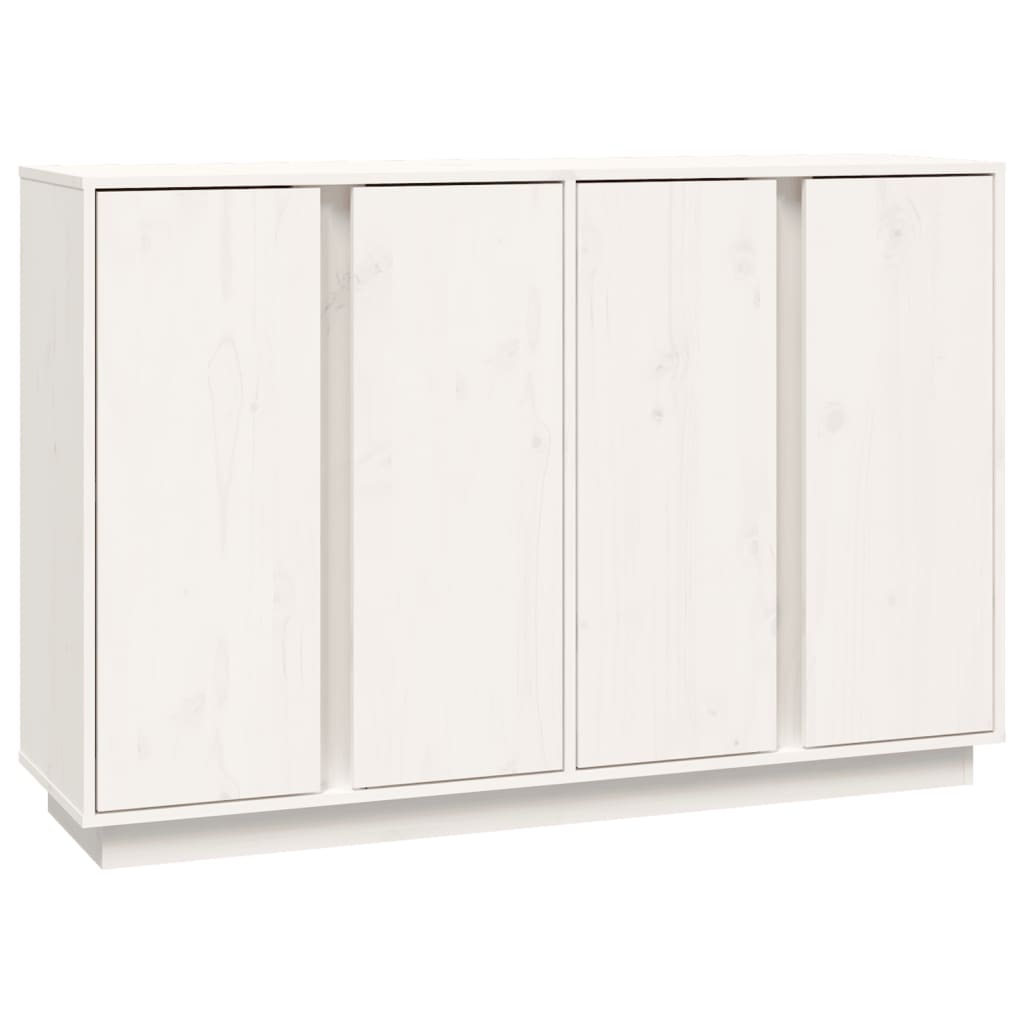 Credenza Bianca 120x35x80 cm in Legno Massello di Pino - homemem39