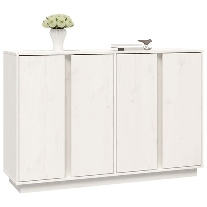 Credenza Bianca 120x35x80 cm in Legno Massello di Pino - homemem39