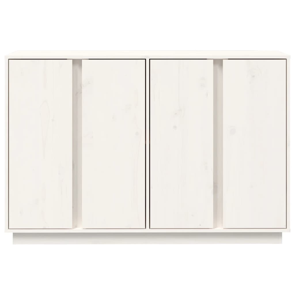 Credenza Bianca 120x35x80 cm in Legno Massello di Pino - homemem39