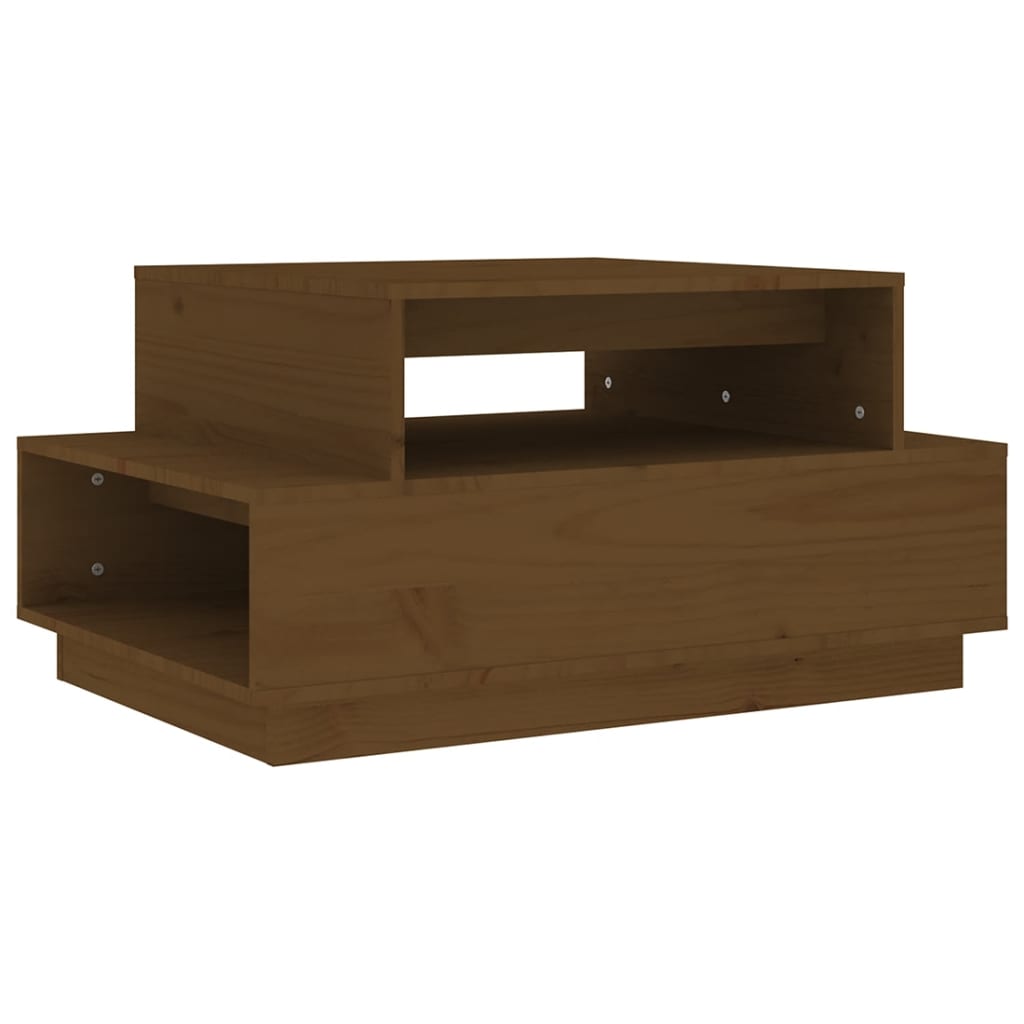 Tavolino da Salotto Miele 80x55x40,5 cm Legno Massello di Pino - homemem39